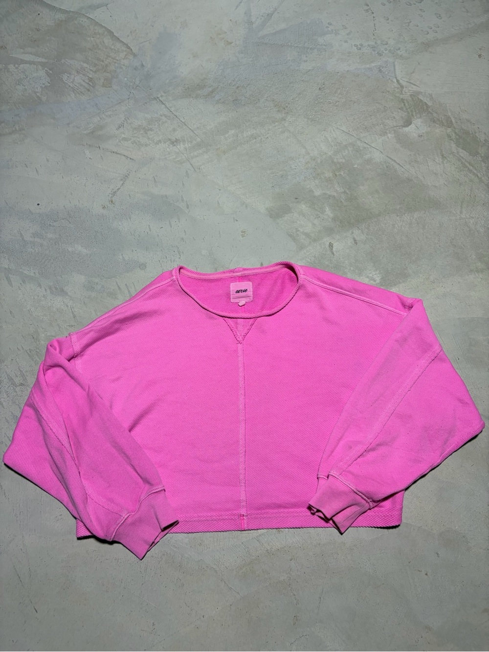 Aerie Cropped Pink Women's Sweatshirt xl